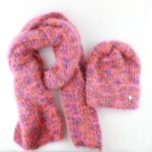 Lady's knitted hat and scarf set