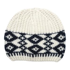 Wool blend jacquard beanie